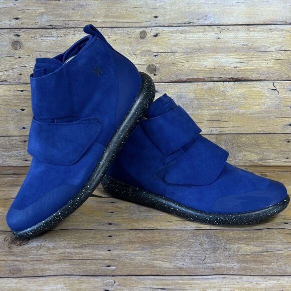WORLD BOOTS Sz 11 Mens Chukka Moccasin Boots 100% Leather Suede Blue - Picture 10 of 16
